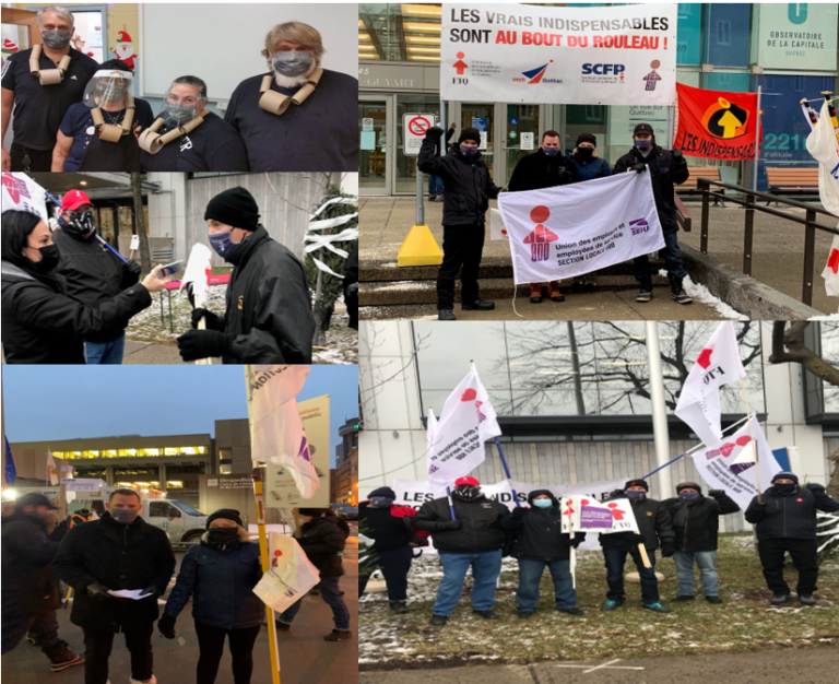 MANIFESTATION DU PERSONNEL DE SOUTIEN SECTEUR PUBLIC, LE 11 DÉCEMBRE